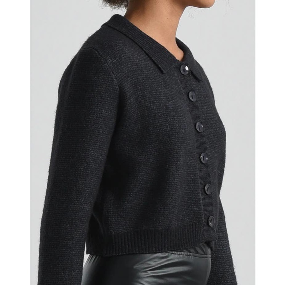 NWT Lili Sidonio Charcoal Collared Cardigan 🖤✔️